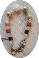 Owl On Branch - Brown White Scissorfob